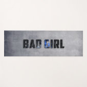Bad Girl rustic grijs blauw Yogamat (Voorkant (horizontaal))