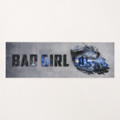 Bad Girl rustic grijs blauw Yogamat (Voorkant (horizontaal))