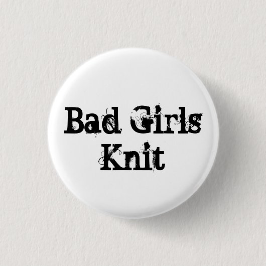 Bad Girls Knit Ronde Button 3,2 Cm (Voorkant)