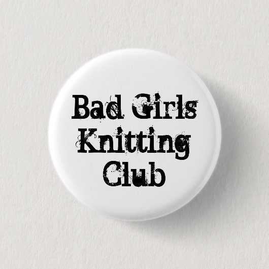 Bad Girls Knitting Club Ronde Button 3,2 Cm (Voorkant)