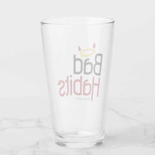 Bad Habits Denver Classic Pint Glass (kleur) Glas (Achterkant)