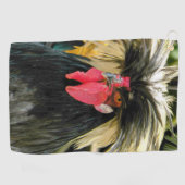 Bad Hair Chicken Photo Golfhanddoek (Horizontaal)
