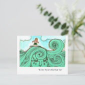 Bad Hair Day Briefkaart (Staand voorkant)