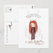 Bad Hair Day Briefkaart (Voorkant / Achterkant)