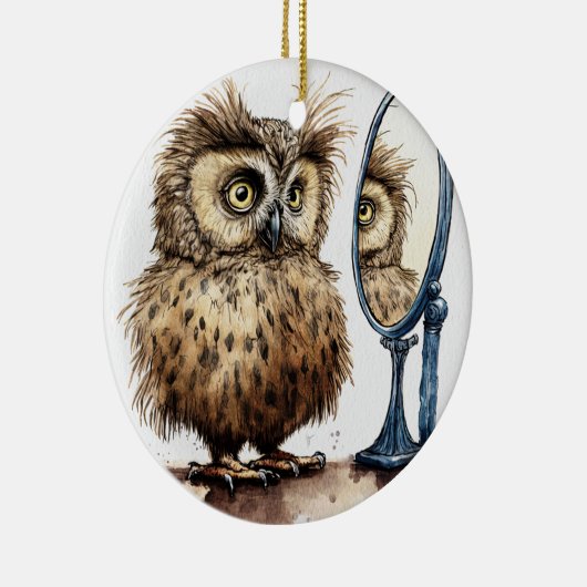 Bad Hair Day Ceramic Ornament (Rechts)