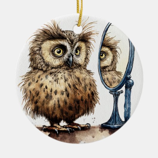 Bad Hair Day Ceramic Ornament (Voorkant)