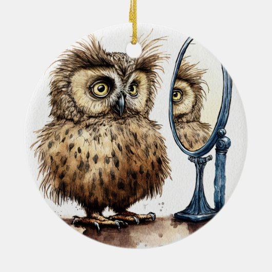 Bad Hair Day Ceramic Ornament (Achterkant)