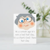 Bad Hair Day Granny Briefkaart (Staand voorkant)