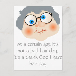 Bad Hair Day Granny Briefkaart