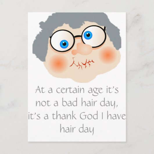 Bad Hair Day Granny Briefkaart (Voorkant)