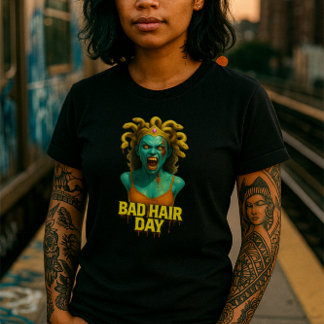 Bad Hair Day | Medusa Edition | Mythe Monster Styl Tri-Blend Shirt
