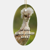 Bad Hair Day Poolse kip Keramisch Ornament (Rechts)
