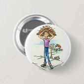 Bad Hair Day Ronde Button 5,7 Cm (Voorkant /achterkant)