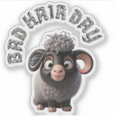 Bad Hair Day Sticker (Voorkant)