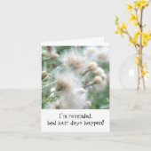 Bad Hair Days Happen (grappig, zorgzaam, vriendsch Kaart (Gele Bloem)