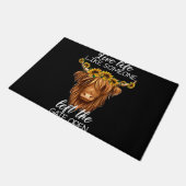 bad hair dont care scottish highland koe pullover deurmat (Schuin)