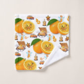 Bad Handdoek Sets, Happy Verjaardag Sinaasappels C (Wasdoekje)