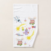 Bad Handdoek Sets, Octopus Happy Birthday Cupcake (Handdoek)