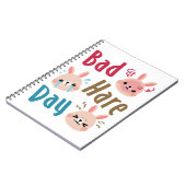 Bad Hare Day Funny Bunny Rabbit Kawaii Pasen Notitieboek (Linkerzijde)