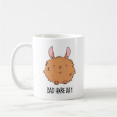 Bad Hare Day Funny Rabbit Pun Koffiemok (Links)
