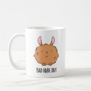 Bad Hare Day Funny Rabbit Pun Koffiemok