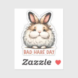 Bad Hare Day Grappig konijn Pun Sticker