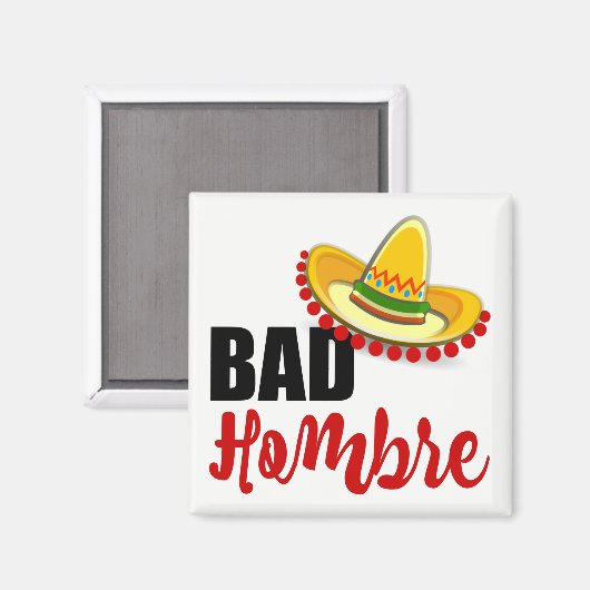 Bad Hombre Colorful Sombrero Magneet (Voorkant / Achterkant)