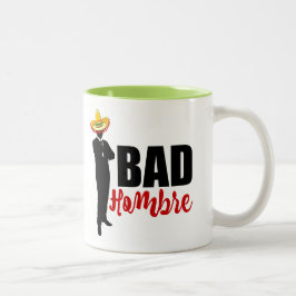 Bad Hombre Silhouette en Sombrero Tweekleurige Koffiemok
