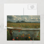  bad in de Wildflower Meadow Briefkaart (Voorkant / Achterkant)