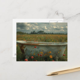  bad in de Wildflower Meadow Briefkaart
