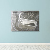 Bad in houtskool canvas afdruk (Insitu (Houten vloer))