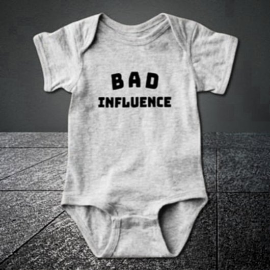 BAD Influence Baby Bodysuit - Bold Typography