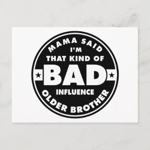 Bad Influence Brother Briefkaart