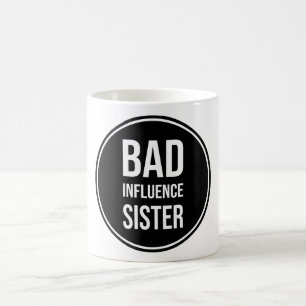Bad Influence Zuster, grappig zustergezegde Koffiemok