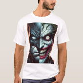 Bad Joke Split Face Duality Art T-shirt (Voorkant)