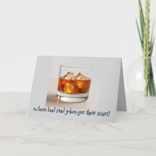 Bad Jokes Served Neat (Slechte grappen worden netj Bedankkaart