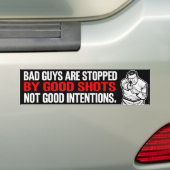 Bad Jongens en Good Shots Bumpersticker (Op auto)