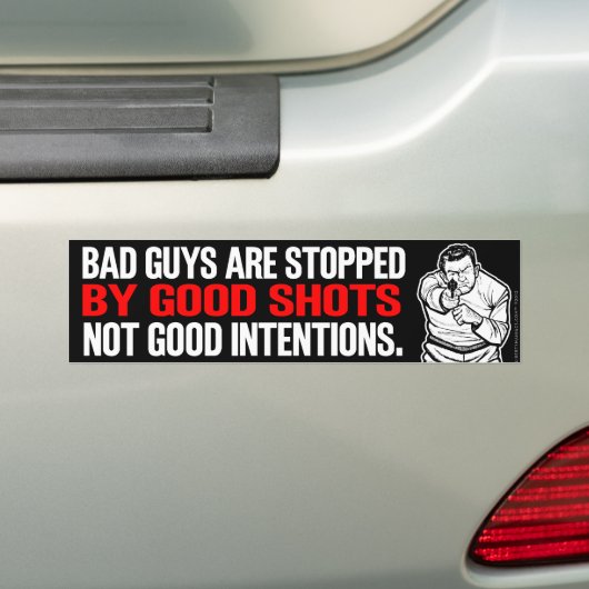 Bad Jongens en Good Shots Bumpersticker (Op auto)