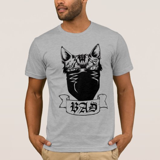 BAD katten t-shirt (Voorkant)