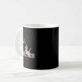 Bad Kitten Funny Badminton Cat Lovers Pun Koffiemok (Voorkant links)