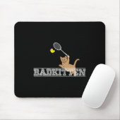 Bad Kitten Funny Badminton Cat Lovers Pun Muismat (Met muis)