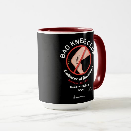 Bad Knee Club Coffee Mok (Voorkant rechts)