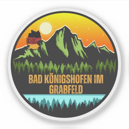 Bad Königshofen im Grabfeld, Duitsland Sticker (Voorkant)
