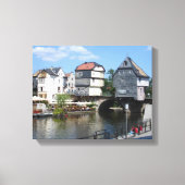 Bad Kreuznach, Duitsland Brug Huizen Canvas Afdruk (Voorkant)