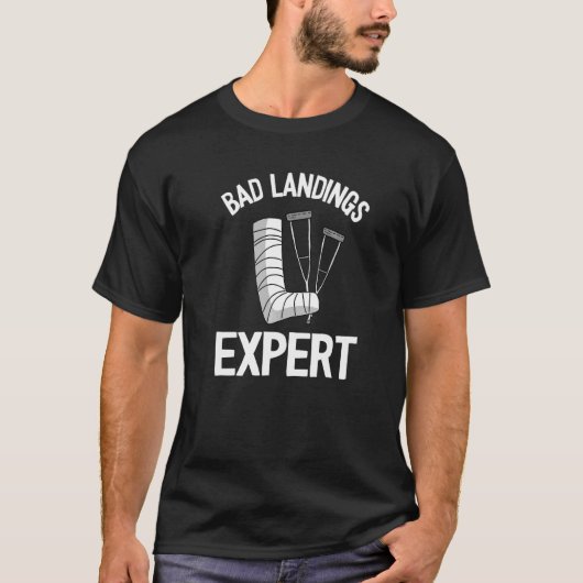 Bad Landings Expert Kids Get Well Injury Broken Le T-shirt (Voorkant)