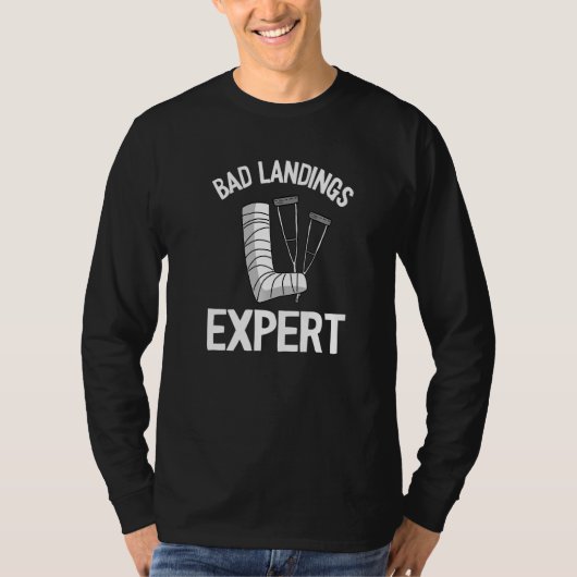 Bad Landings Expert Kids Get Well Injury Broken Le T-shirt (Voorkant)