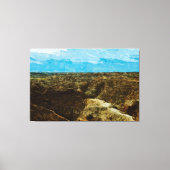 Bad Lands National Park South Dakota Abstract Canvas Afdruk (Voorkant)