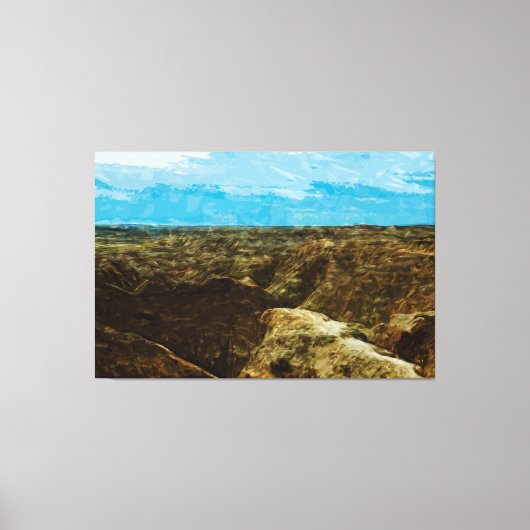 Bad Lands National Park South Dakota Abstract Canvas Afdruk (Voorkant)