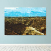 Bad Lands National Park South Dakota Abstract Canvas Afdruk (Insitu (Houten vloer))