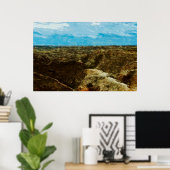Bad Lands National Park South Dakota Abstract Poster (Thuiskantoor)
